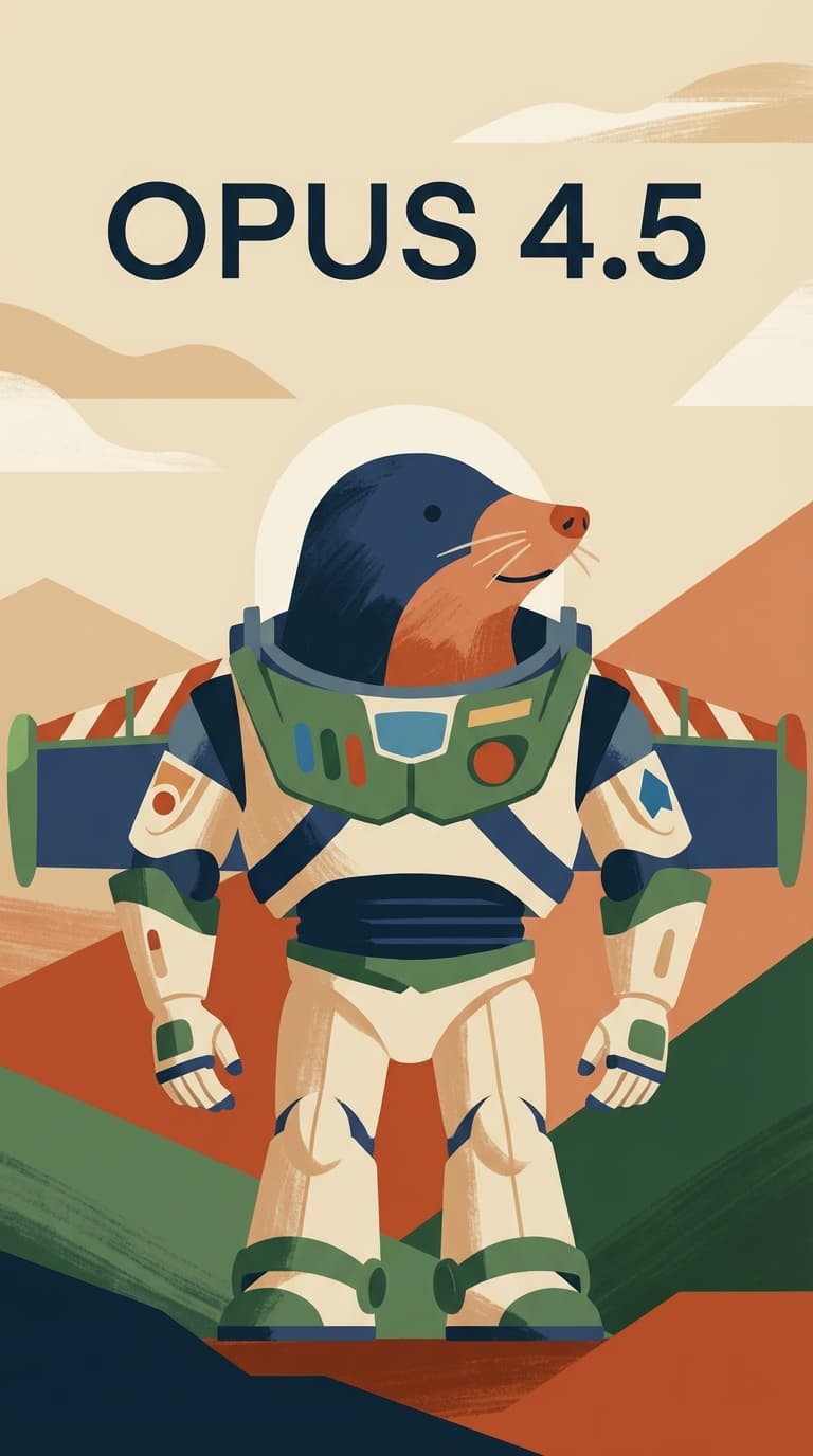 В стиле Anthropic с надписью Opus 4.5